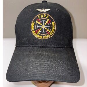 Cap America CHPA Combat Helicopter Pilots Association Black Hat Wings Pin Mens